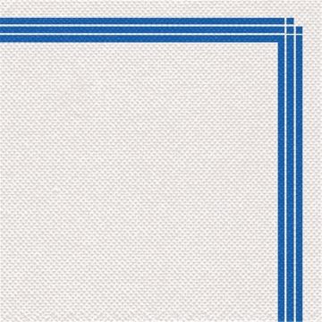 SERV BLC LISERE BLEU MICROGAU 38X38