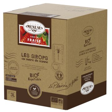 MENEAU SIROP DE FRAISE BIB 3L BIO