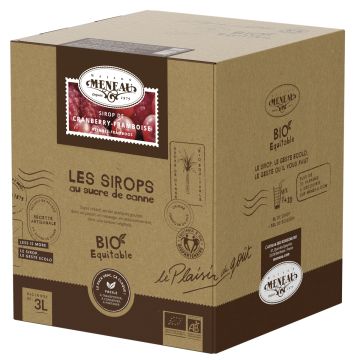 MENEAU SIROP DE CRANB. FRAMB.BIB 3L BIO