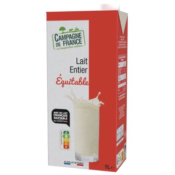 LAIT UHT ENTIER EQUITABLE