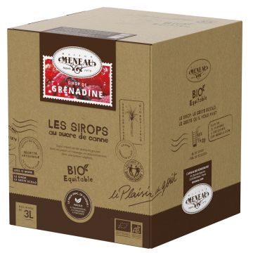 MENEAU SIROP DE GRENADINE BIB 3L BIO