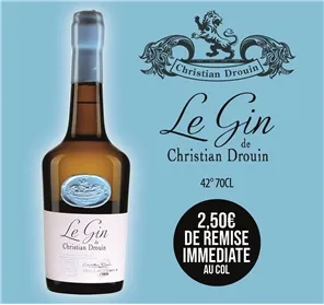 2,5€ REMISE GIN CHRISTIAN DROUIN 