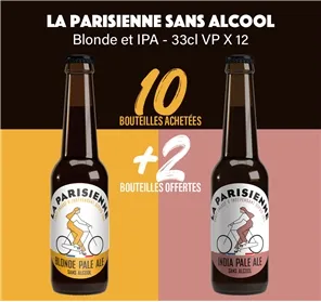 10+2 BTLES LA PARISIENNE SANS ALCOOL