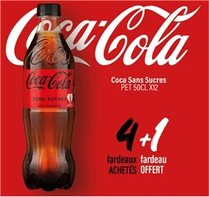 4+1 COCA SANS SUCRES PET 50cl X 12