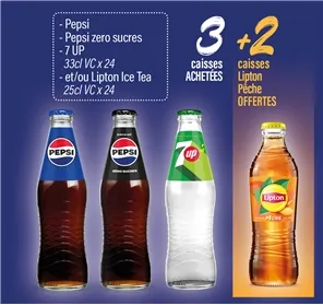 2 CAISSES LIPTON ICE TEA PECHE 25CL VC OFFERTES