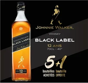 5+1 WHISKY JOHNNIE WALKER BLACK LABEL
