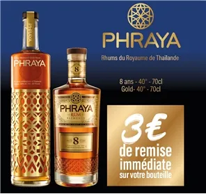 3€ REMISE RHUMS PHRAYA