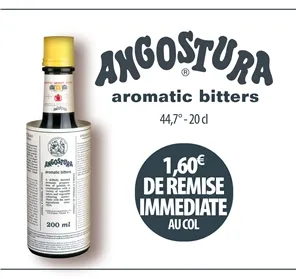 1,60€ REMISE  ANGOSTURA AROMATIC BITTER - 20CL