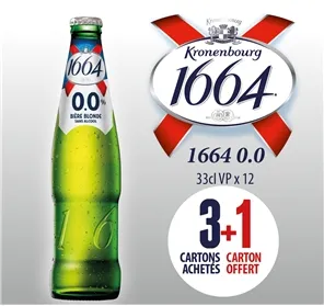 3+1 BIERE 1664 0.0 SANS ALCOOL 33cl VP 
