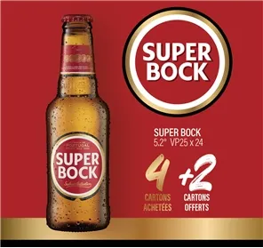 4+2 CARTONS SUPER BOCK CHEZ BISTROCASH EN AVRIL 