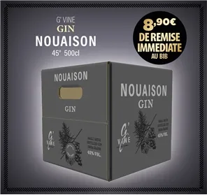 10 EUROS REMISE SUR BIB GIN G'VINE NOUAISON 5L