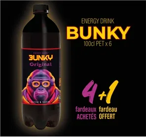 4+1 BUNKY ENERGY DRINK 100cl PET x 6