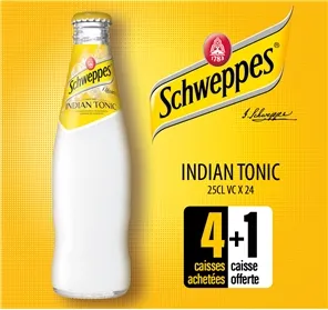 4+1 SCHWEPPES INDIAN TONIC 25cl VC
