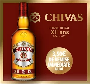 3,50 EUROS REMISE CHIVAS REGAL 12 ans