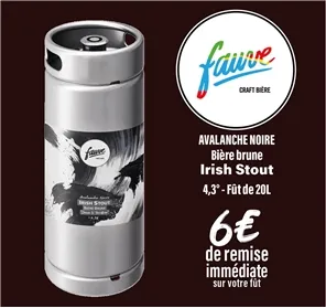 6€ DE REMISE SUR VOTRE FUT FAUVE AVALANCHE NOIRE 