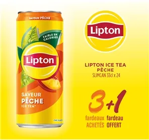 3+1 LIPTON ICE TEA  SLIMCAN 33CL x 24
