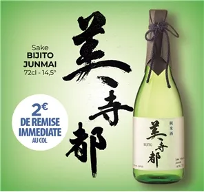 2€ REMISE SAKE BIJITO JUNMAI 14,5° 72CL 
