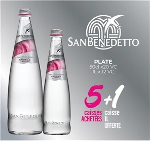 5+1 SAN BENEDETTO PLATE 50CL ET 1LVC 