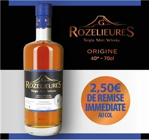 2,5€ DE REMISE WHISKY G.ROZELIEURES