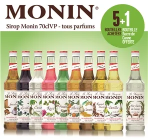1 SIROP SUCRE DE CANNE MONIN OFFERT POUR 5 MONIN 70CL