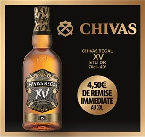 4,5 EUROS REMISE CHIVAS REGAL XV 