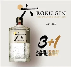 3+1 GIN JAPONAIS ROKU 70cl 
